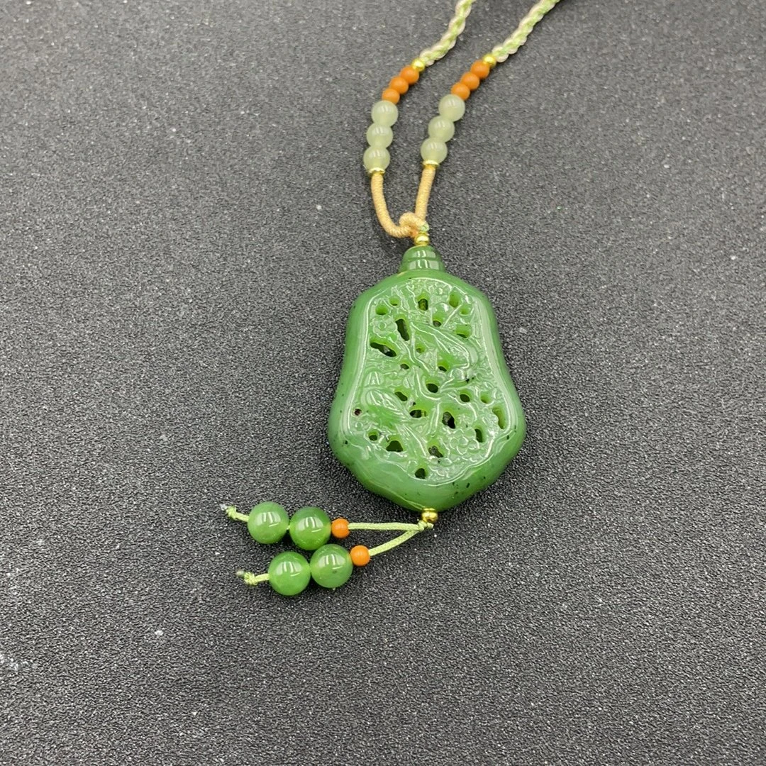 BY0607FZJT标529 北玉精选 和田玉香囊挂件