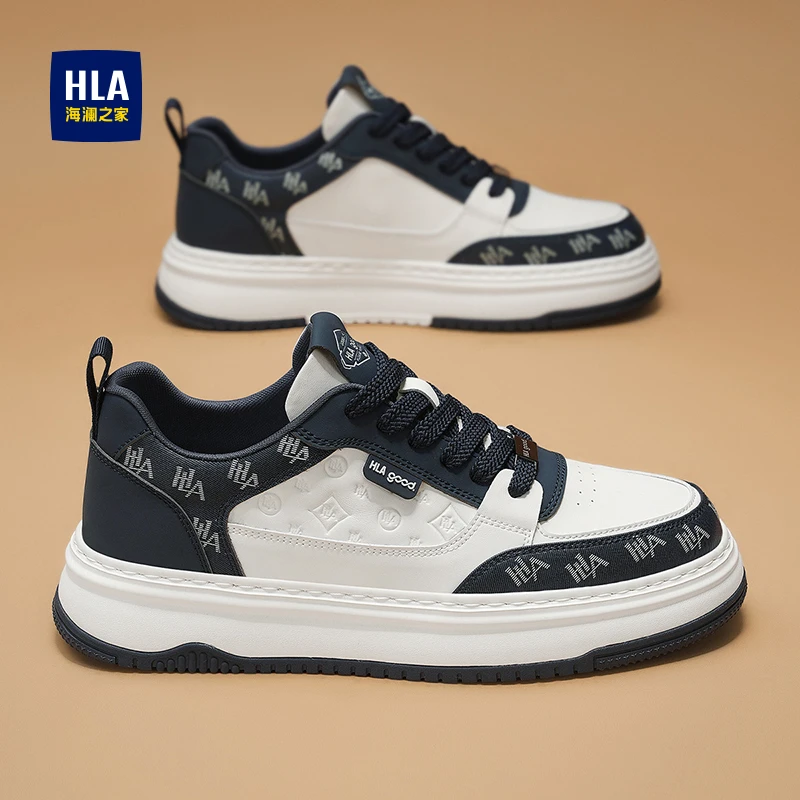 海澜之家男鞋2025新款夏季透气潮牌休闲板鞋百搭男士运动小白潮鞋