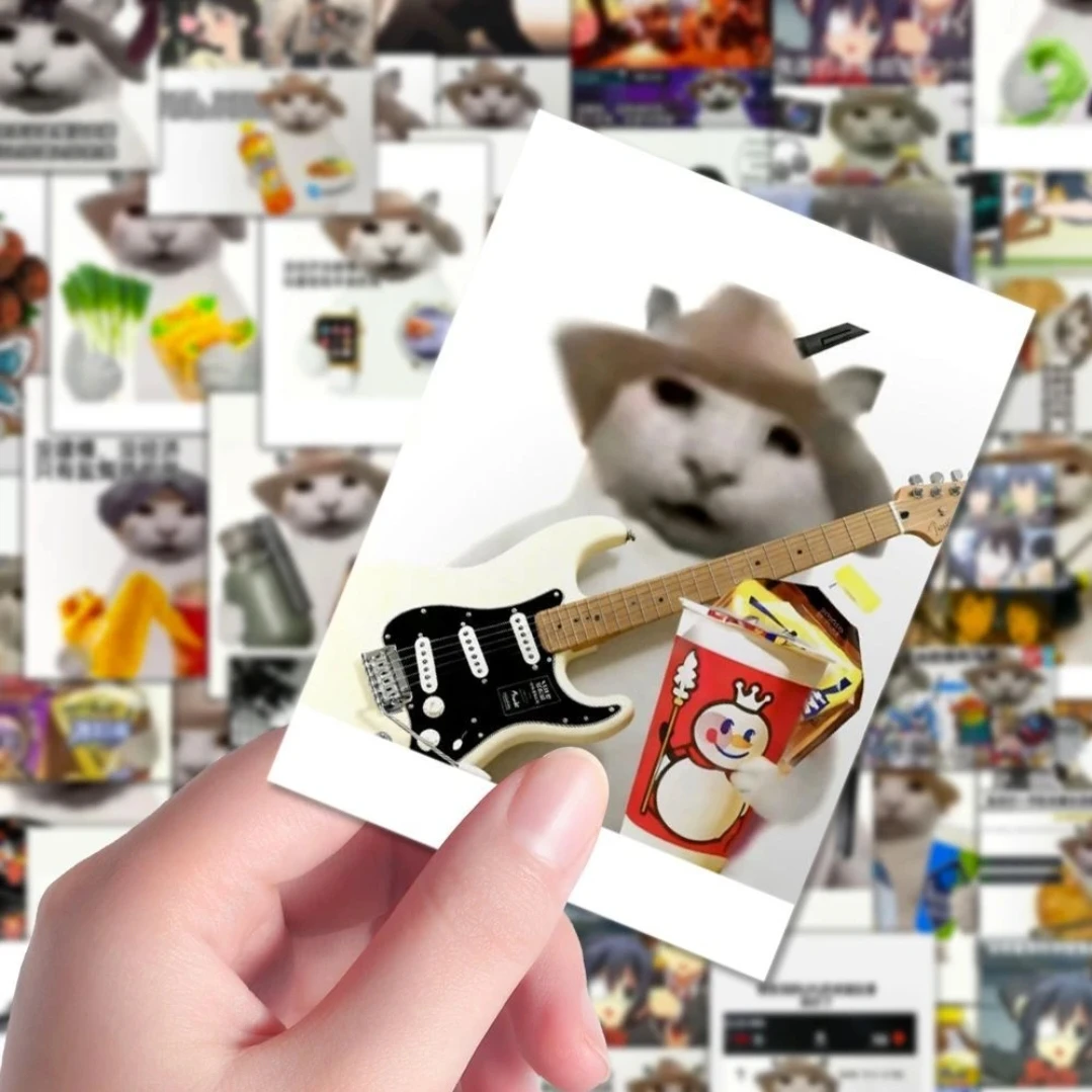 108张没经济没建模猫meme梗图贴纸可爱抽象猫咪表情贴画汽车挂件