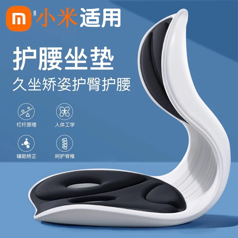 护腰坐垫人体工学坐姿椅座椅脊椎腰托靠垫一体办公室久坐不累神器