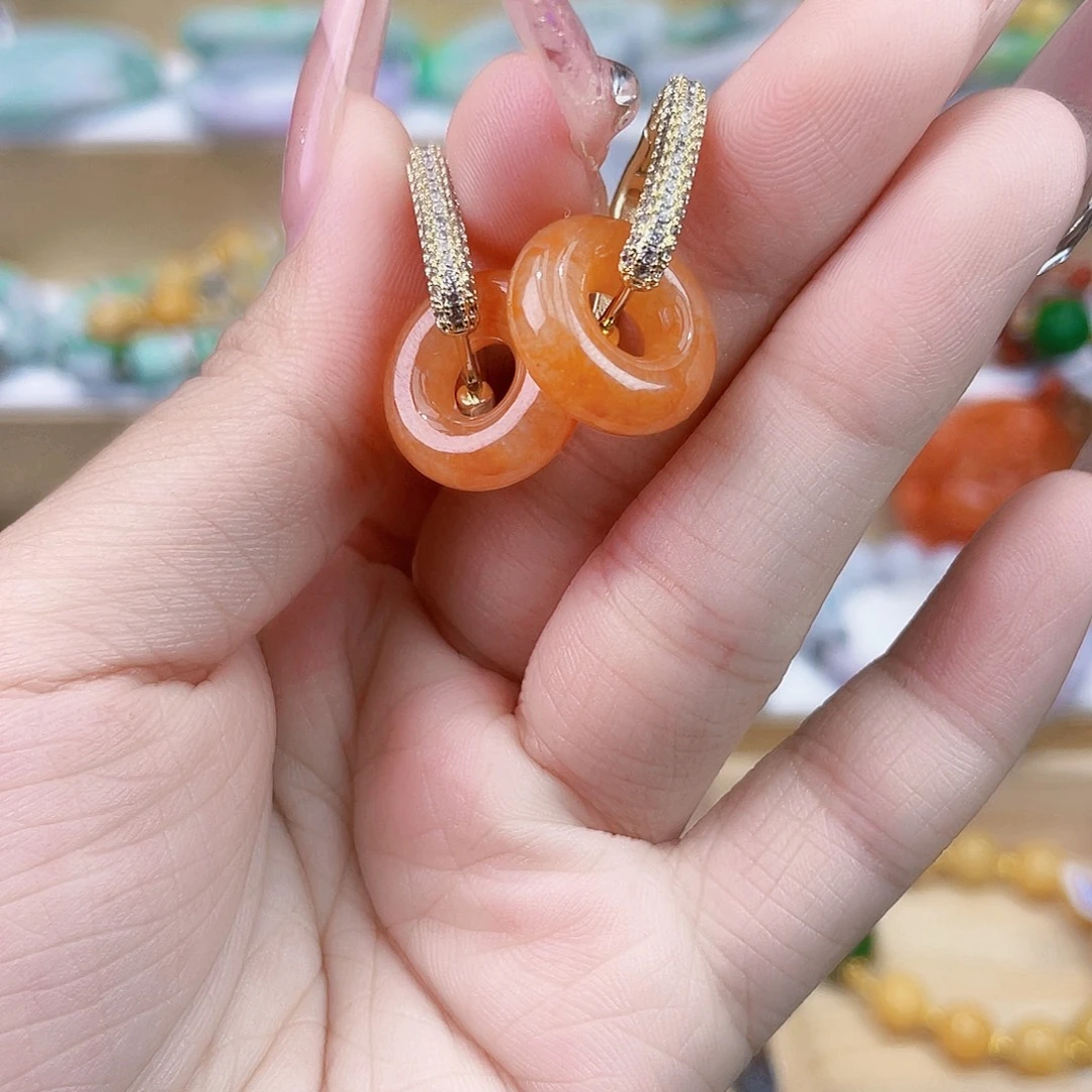 翡翠未镶嵌手链耳坠