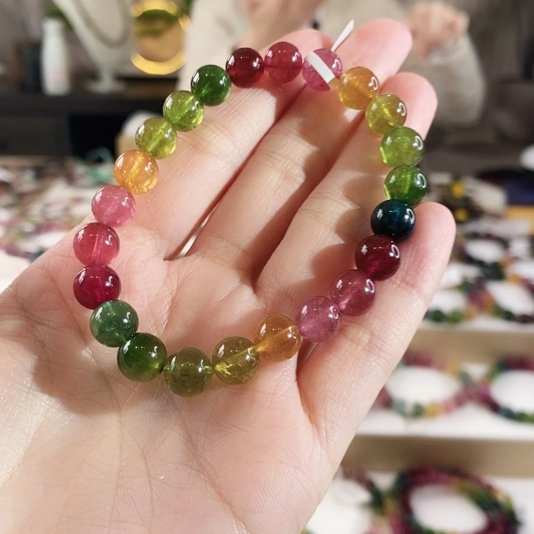 碧玺手串未镶嵌G2402单圈颜色微差