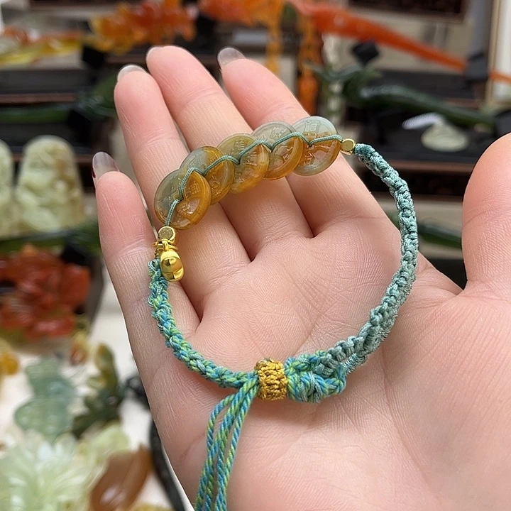 蛇纹石玉岫玉手链未镶嵌