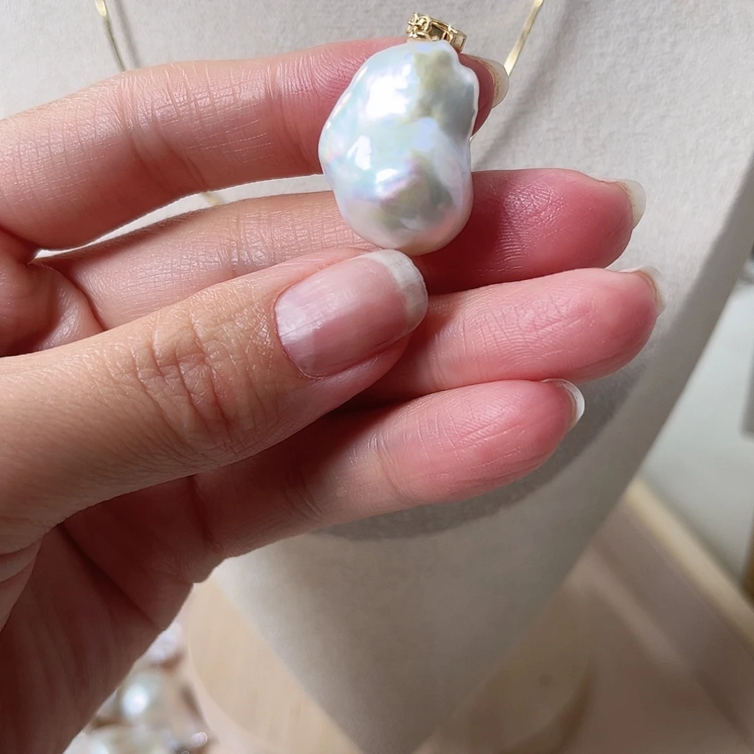 ゛***゜淡水珍珠银S925镶嵌耳饰