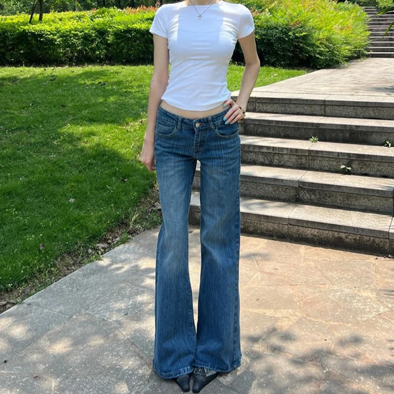 宽松高腰夏季显瘦百搭时尚复古薄款休闲外穿小个子专用设计感牛仔