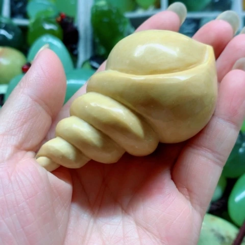 蛇纹石玉未镶嵌手把件