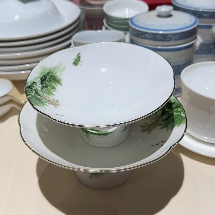 瓷6英尺7英寸2个组装绿色山水
