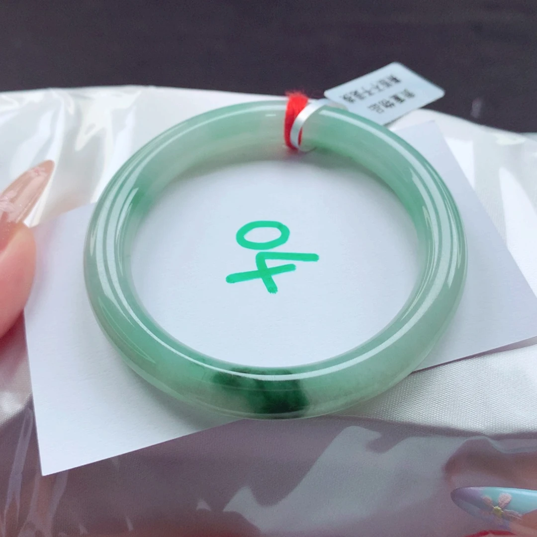 翡翠手镯未镶嵌天然缅甸翡翠A货手镯 04号