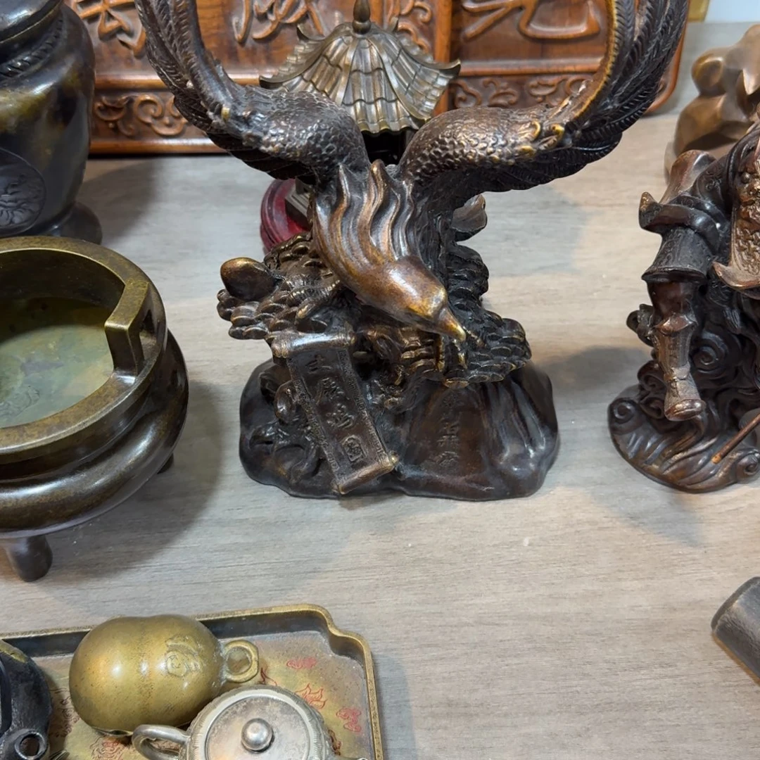 @***龙铜铜鹰桌面摆件热卖
