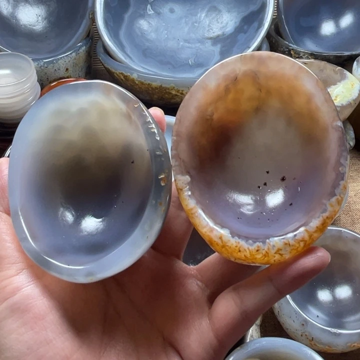 A***a有机玻璃天然玛瑙原石碗