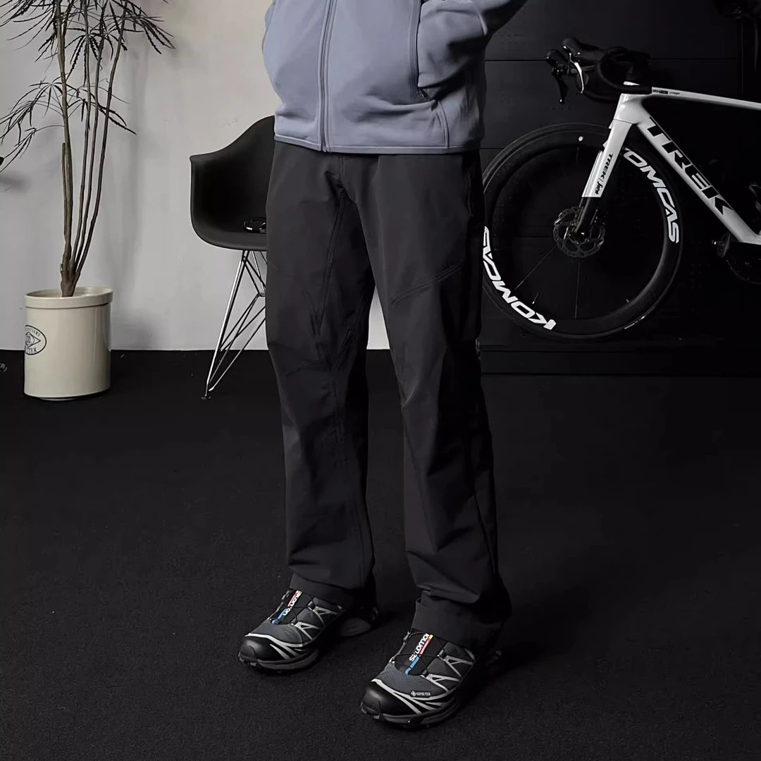 春秋弯刀软壳2.0双链秋季软壳30裁片户外男士解构冲锋裤秋冬弹力