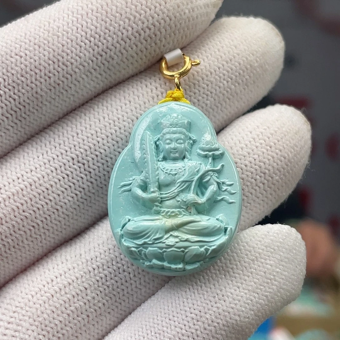 绿松石未镶嵌挂件