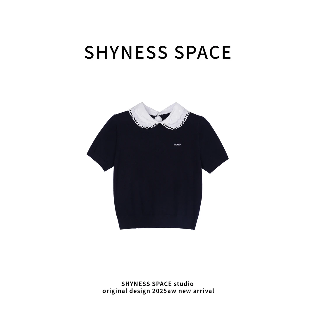 夏季翻领少女风轻奢娃娃脸T恤HB254