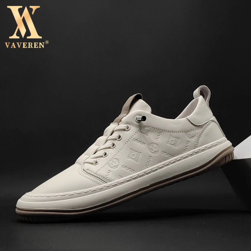 欧洲站爆款头层牛皮男士小白鞋透气真皮潮鞋休闲运动男鞋学生板鞋