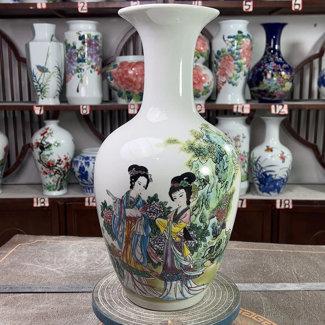 陶摆件景德镇陶瓷棒仕女