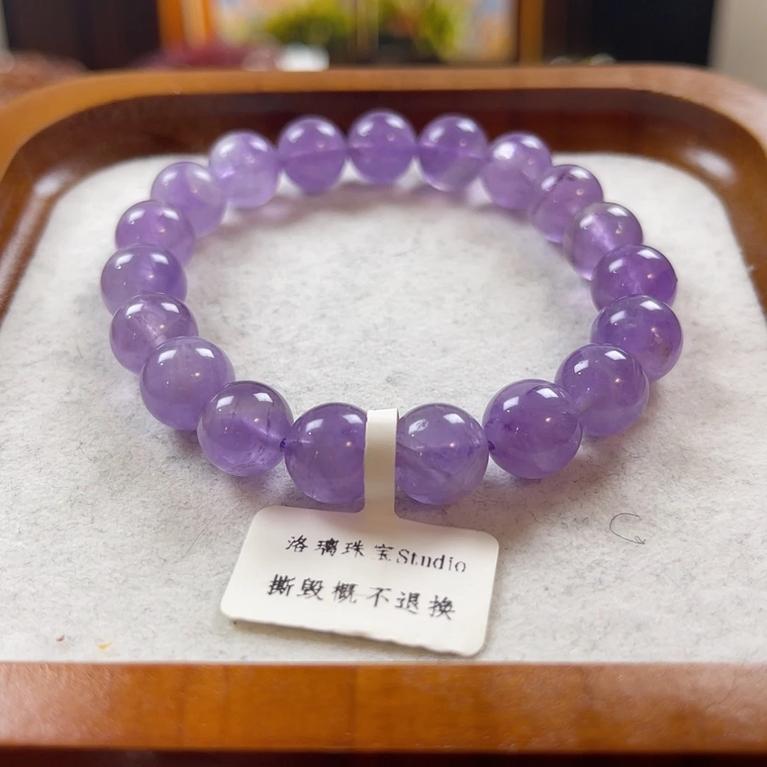 手串未镶嵌水晶薰衣草紫水 10m