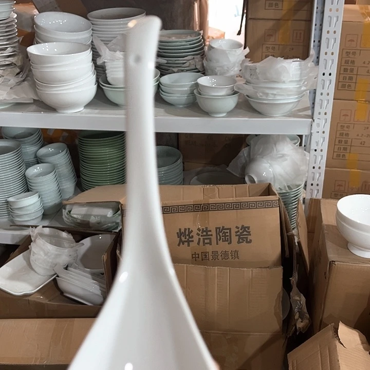瓷片高白泥大汤勺两个微瑕包邮