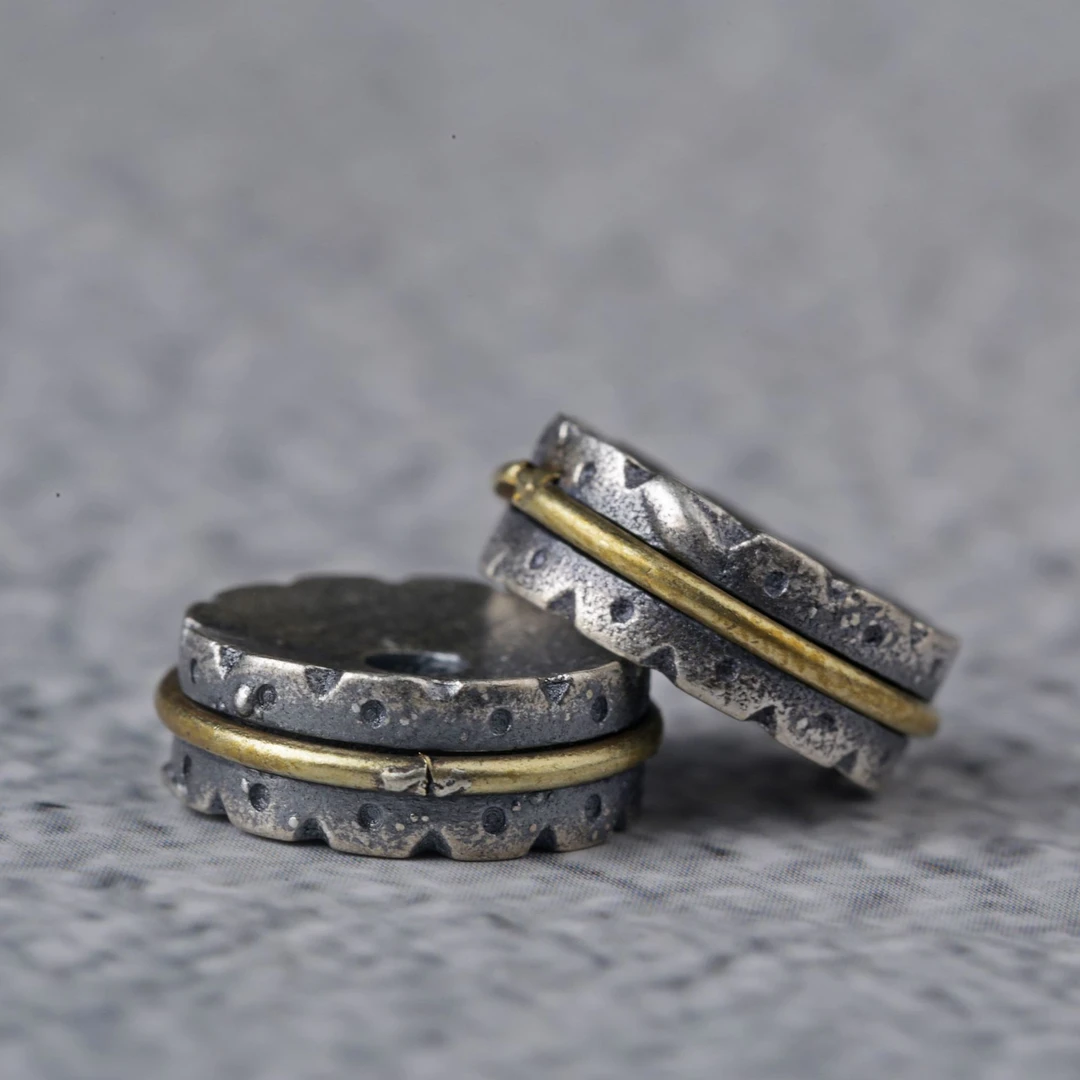 s925纯银文玩束腰隔片卡子垫片星月金刚柏香籽菩提配diy饰件配饰