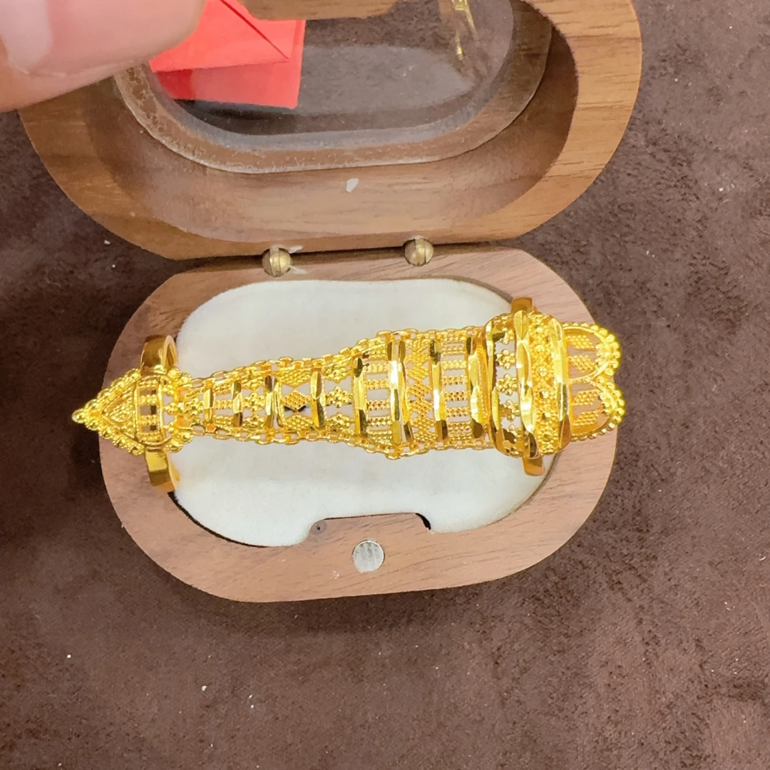 铜合金戒指 精美欧美时尚镶钻金色中古饰品首饰欧美风戒指