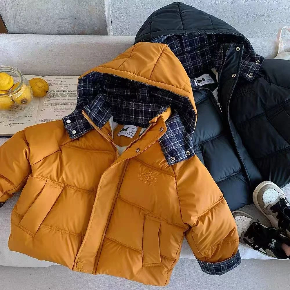 男女宝宝冬装加绒加厚棉服2025新款连帽派克服儿童加绒加厚外套