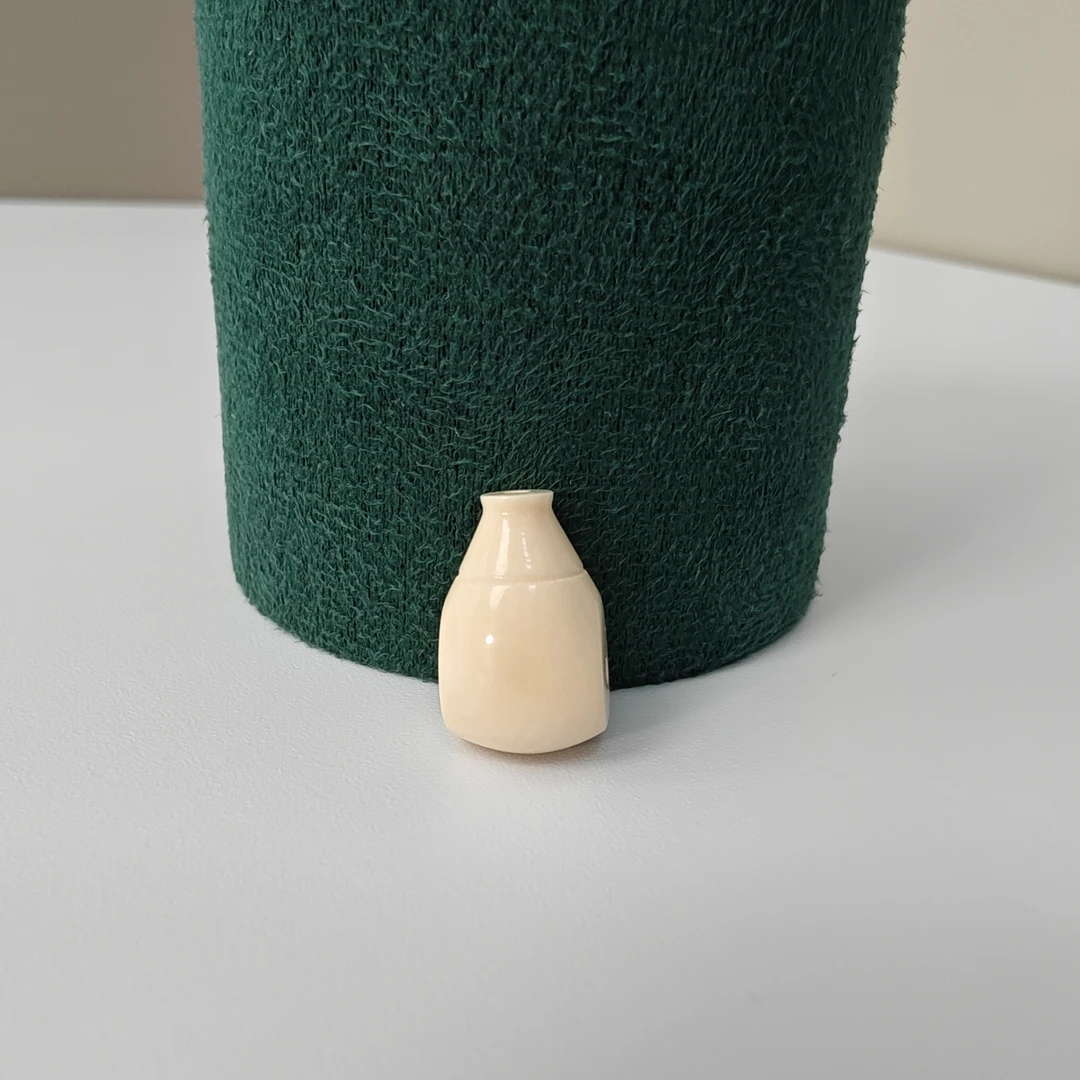 【青瑜文玩】天然猛犸牙一等冰芯料 全牙一体式【宝瓶三通】