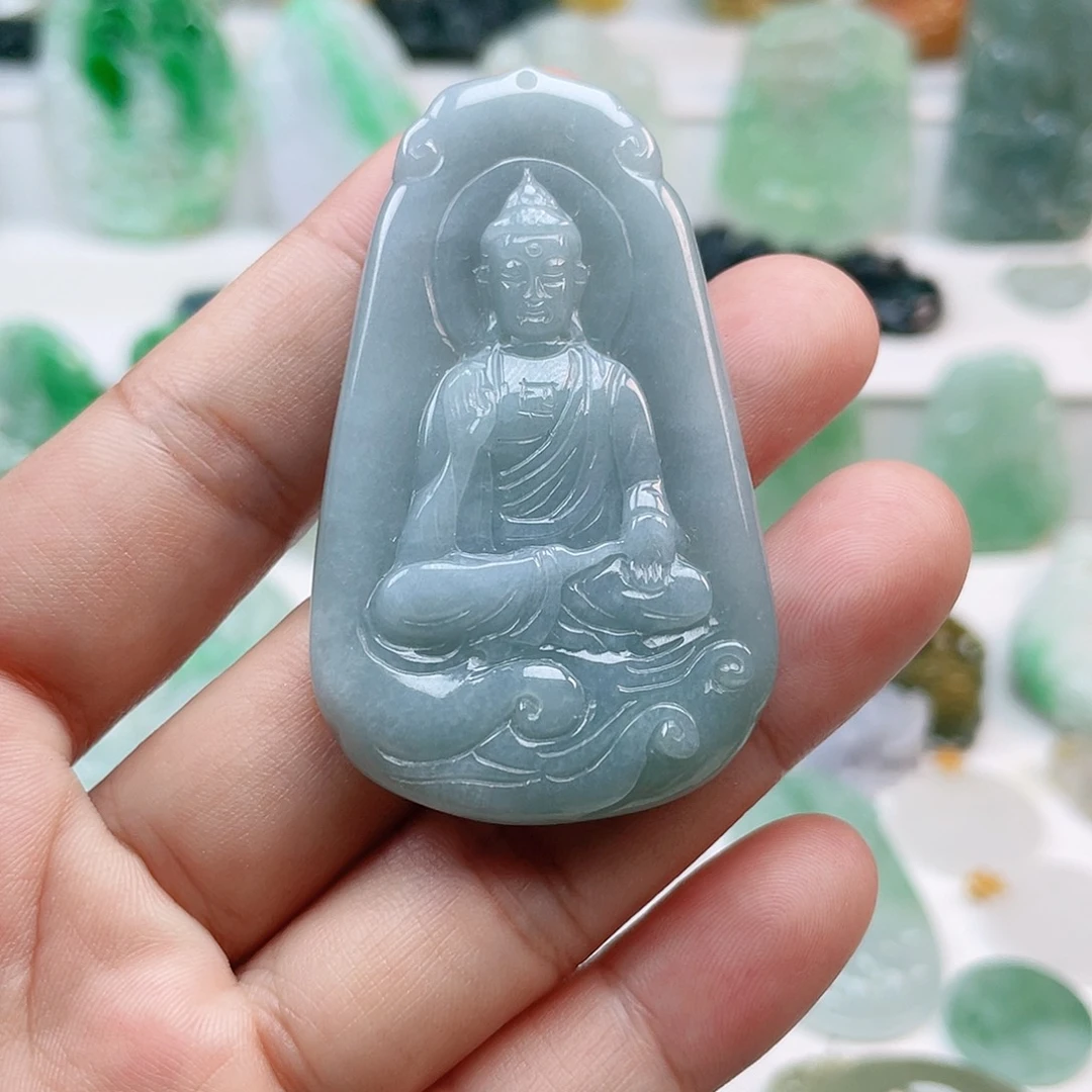 翡翠颈饰未镶嵌阿弥陀佛