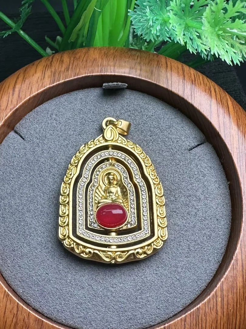 A5316鸽血红玛瑙吊坠