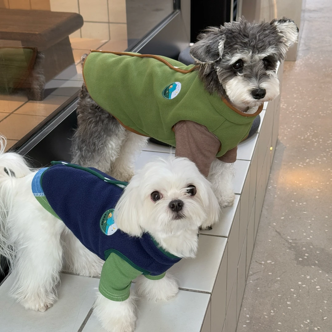 LOYANYY蓄热摇粒绒马甲美式外套加厚珊瑚绒内里保暖狗狗无袖背心