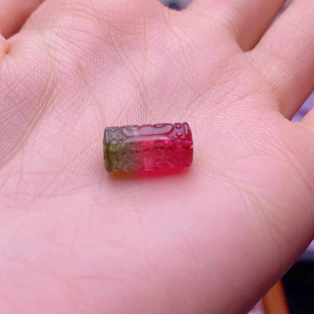 颈饰未镶嵌碧玺回纹桶珠单颗yy