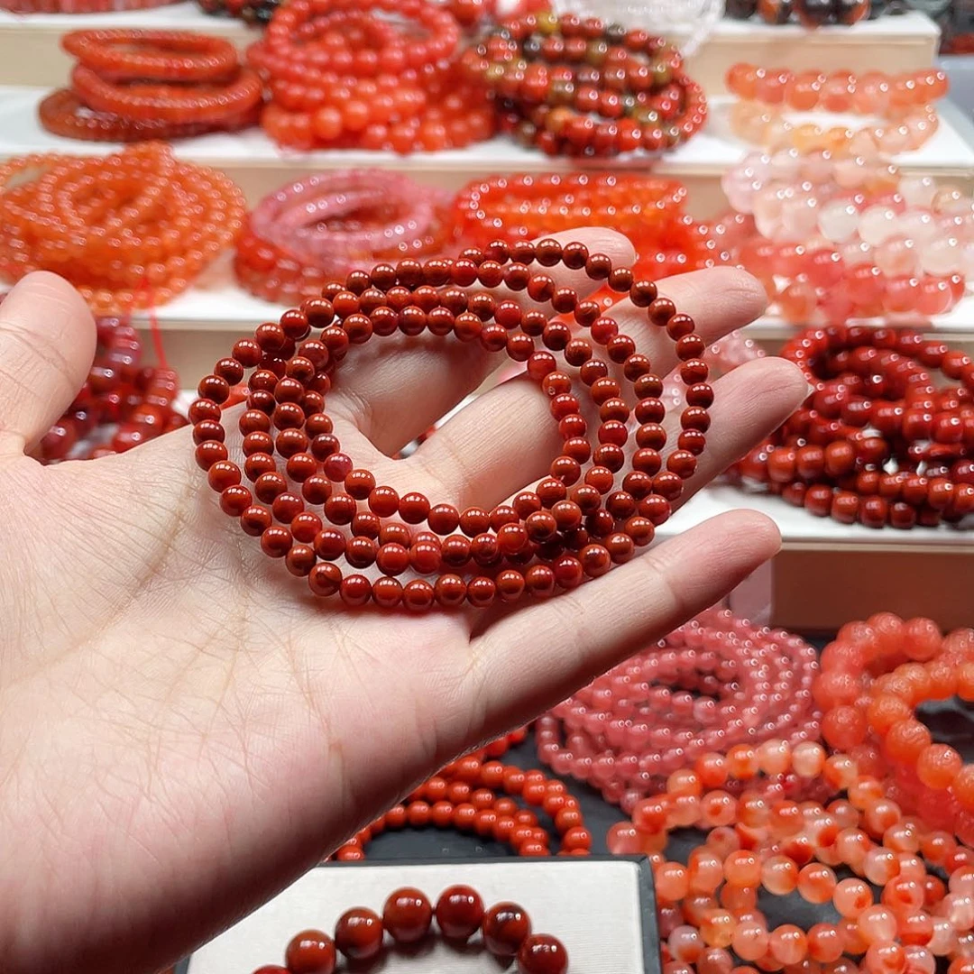 南红玛瑙未镶嵌手链