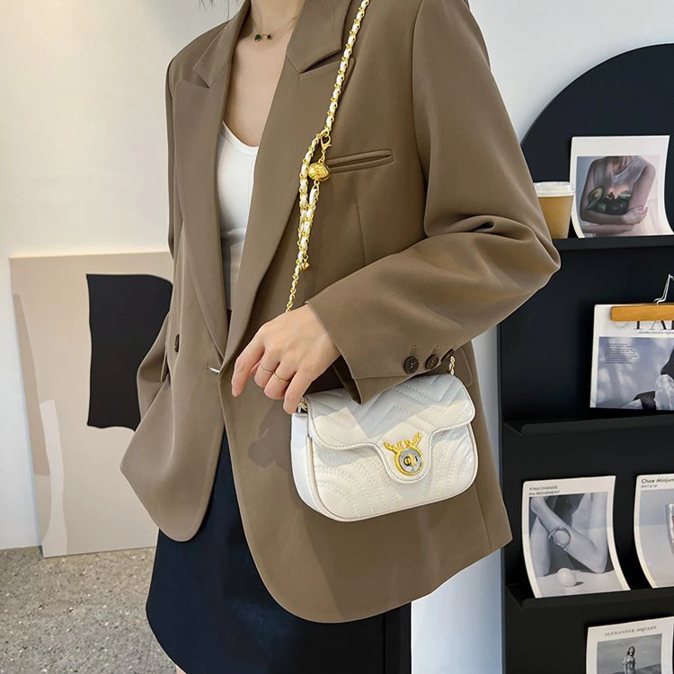 【璐璐礼物】菱格腋下包女新款高级感链条小方包百搭单肩斜挎包