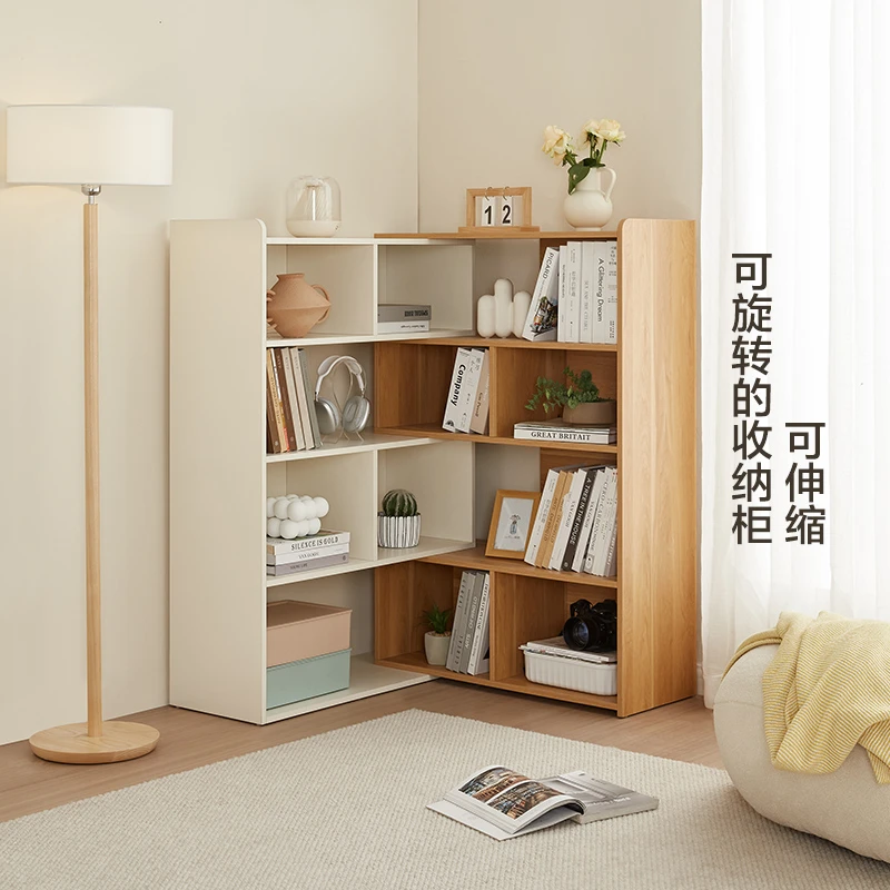 （团购）全友家居收纳柜书柜原木风可伸缩可旋转靠墙129529