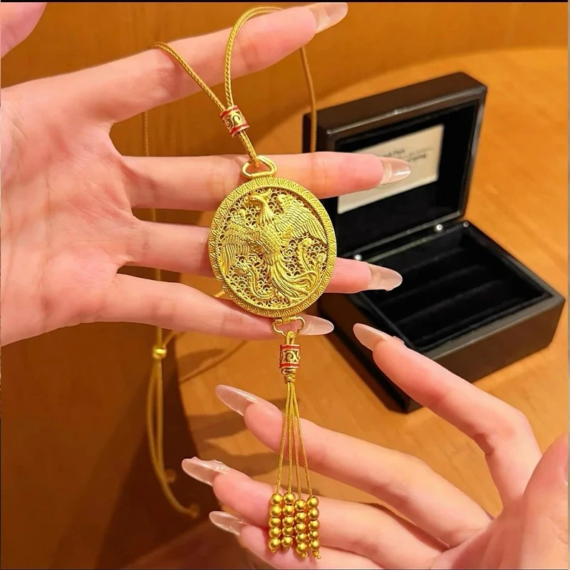【瑶光家】 高定  花丝金凤香囊吊坠项链