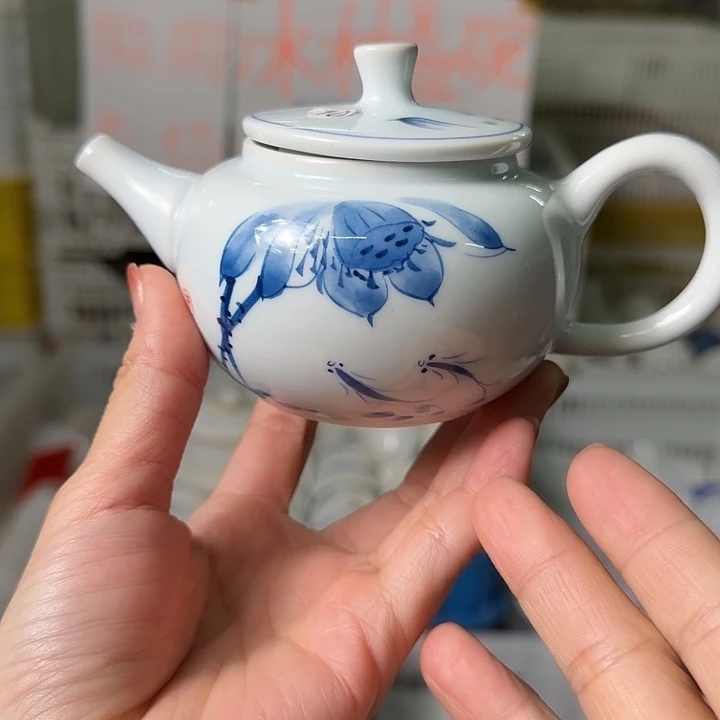 微瑕老物件影青系列泡茶壶10号