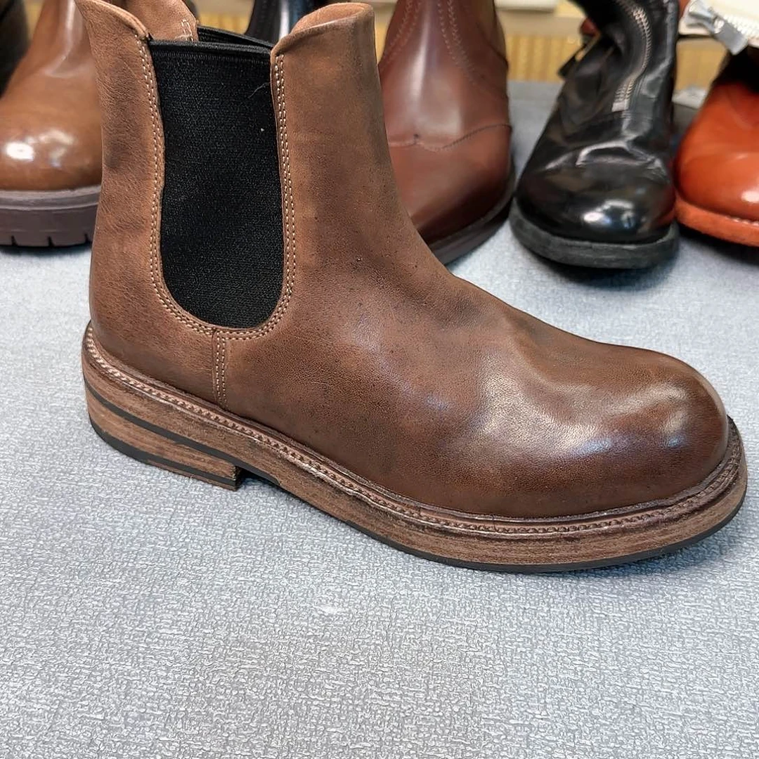 21号棕色切尔西35码微瑕疵微脏不退换货