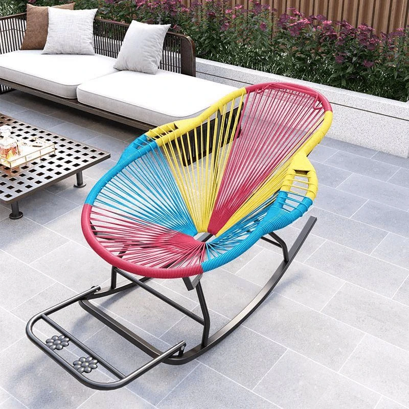 摇摇椅户外庭院逍遥椅简约摇摇椅大号彩虹摇椅家用客厅休闲躺椅