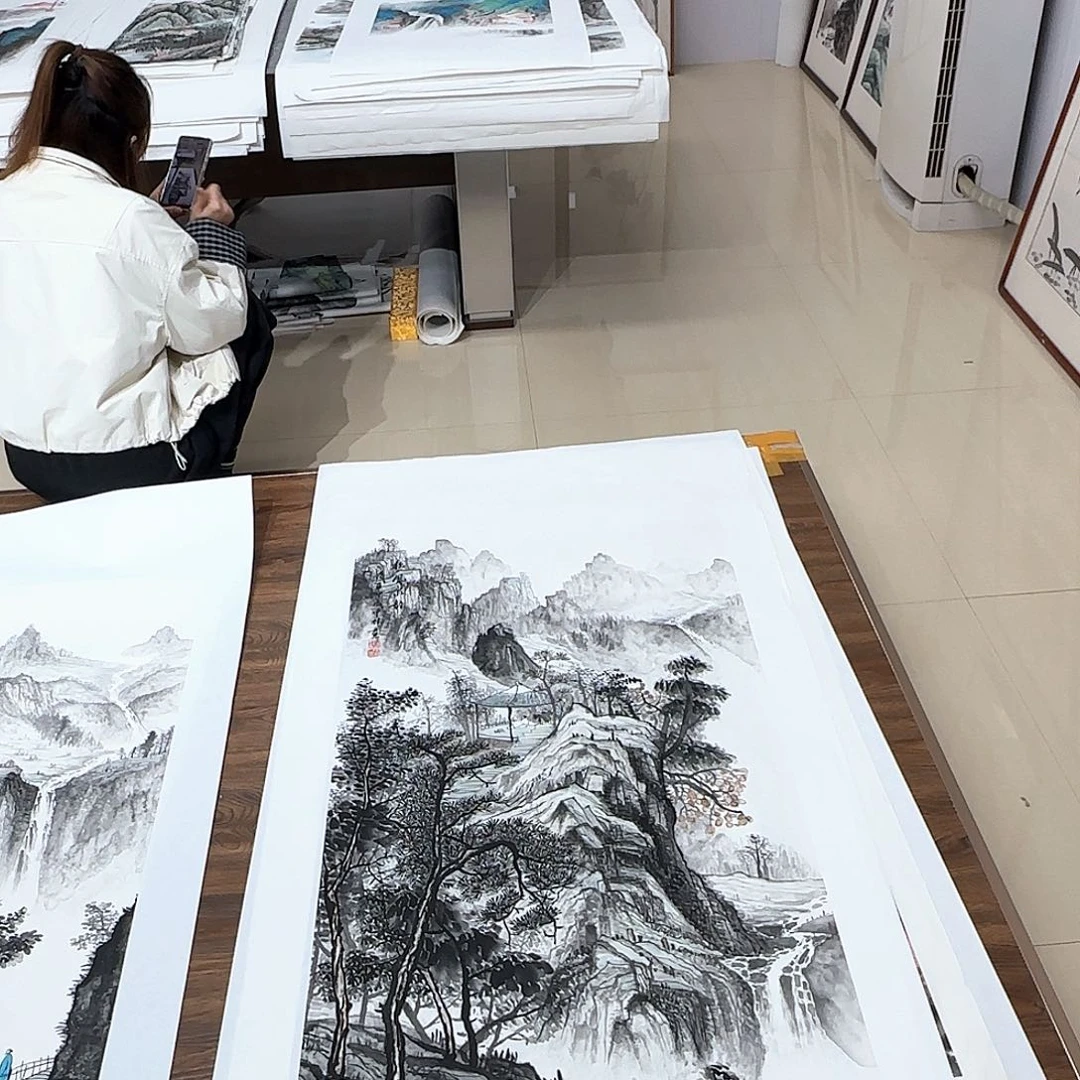 国画国画作品多次