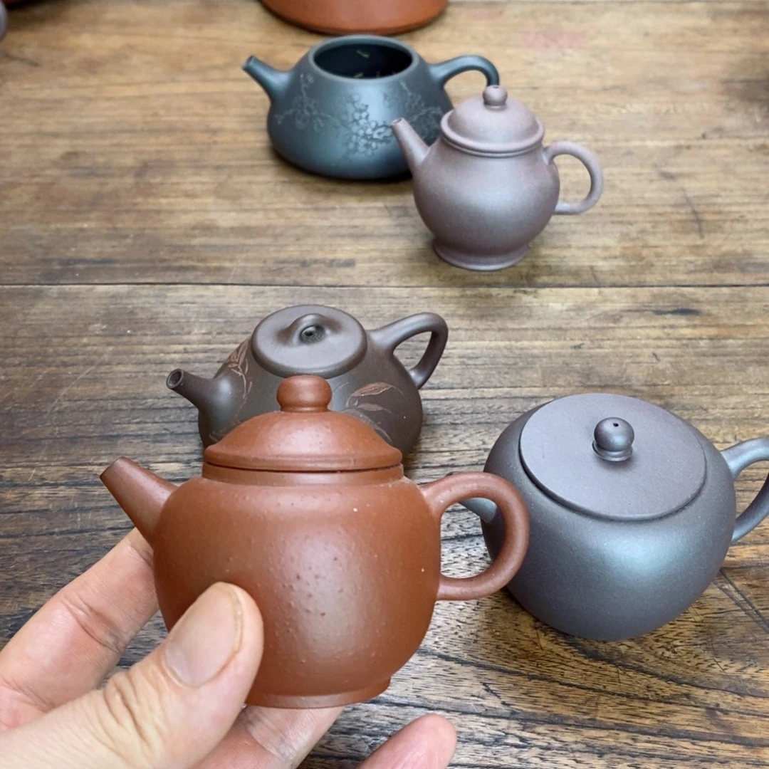 茶壶紫砂全手小红泥巨轮容量80c c c
