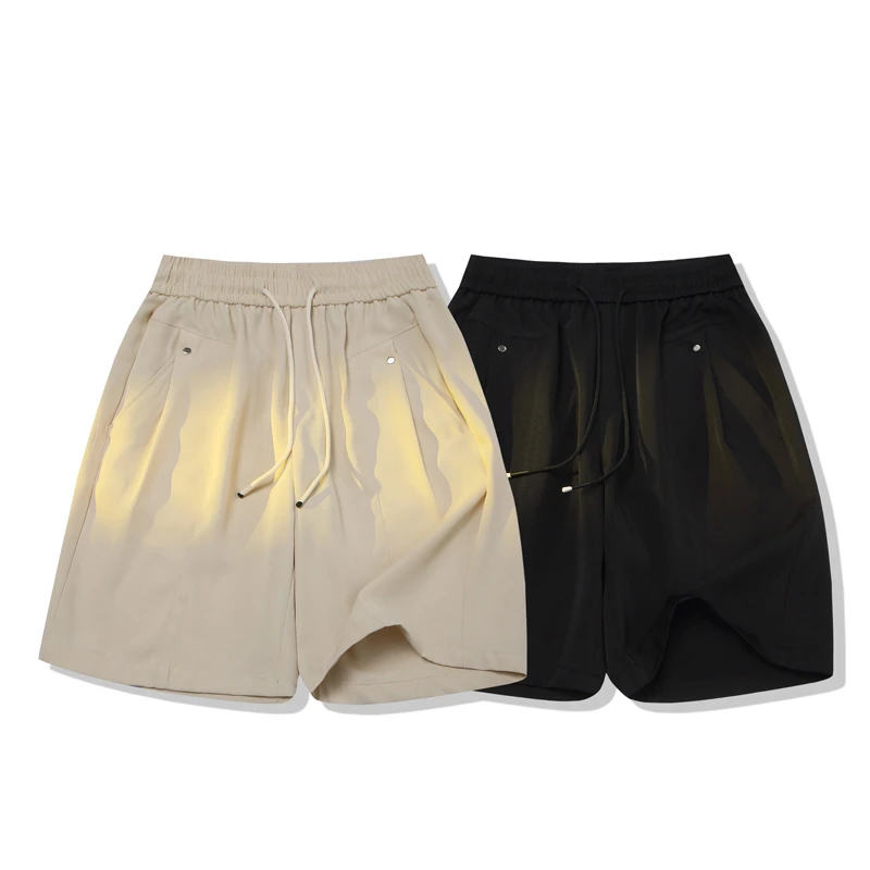 【断码处理】夏季垂感冰丝短裤男纯色百搭运动休闲裤抽绳薄款五分裤