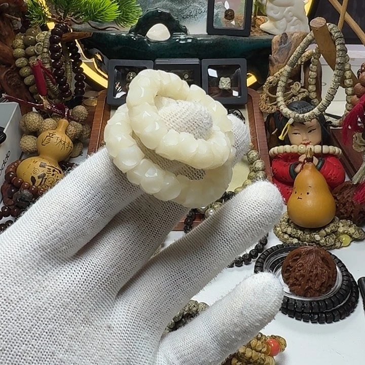 星月菩提手串3号车尺寸10菩提根玛尼墩单圈