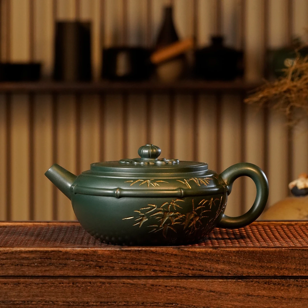 LM-029 李铭  宜兴手工紫砂    如意扁辰（竹）