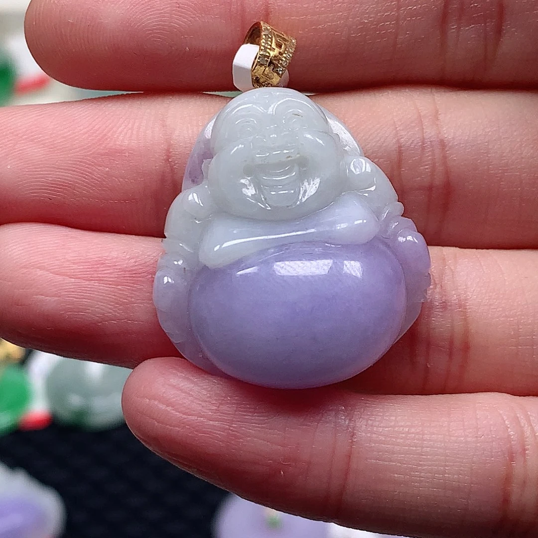 颈饰18K金镶嵌翡翠翡翠吊坠