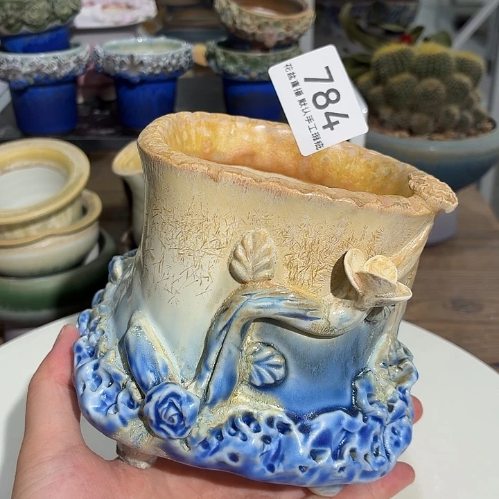 花盆花盆开窑上新微瑕