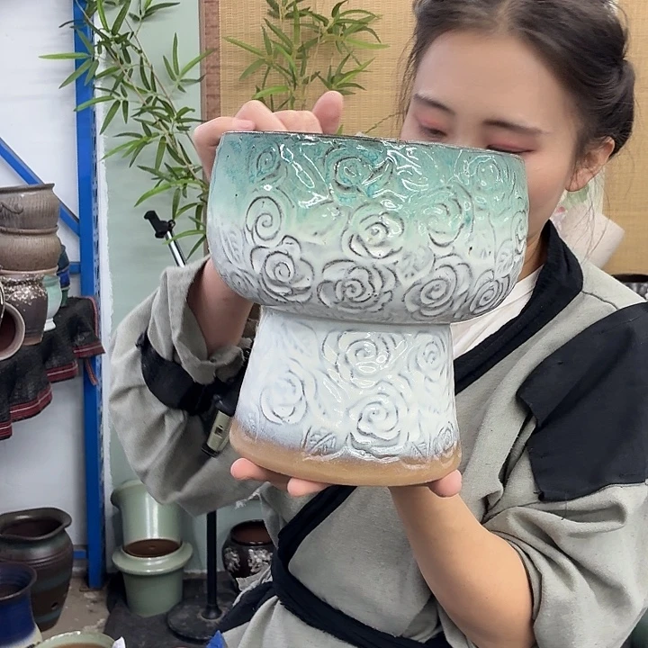 18×19 -粗陶花盆有孔-买买买