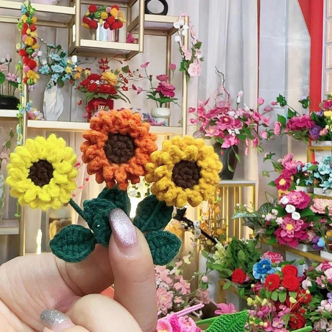 纯手工钩织手工钩织设计胸针