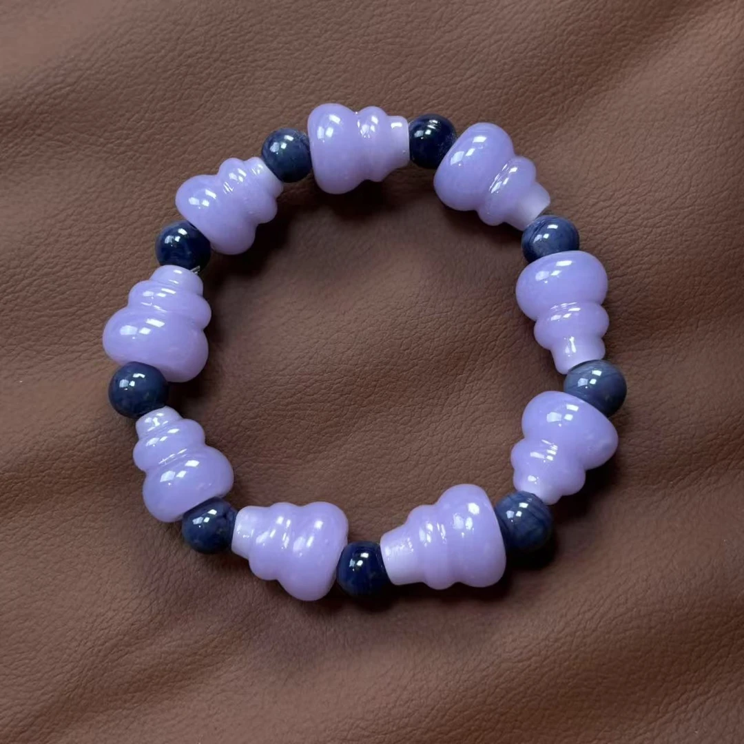 合金手链 合金手链 LZ2785-2 紫料小葫芦三公子琉璃手串