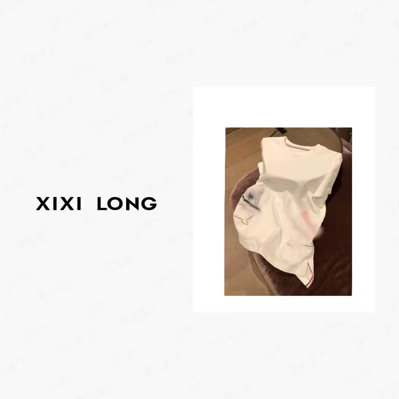 大喜【小狗刺绣】时尚简约设计款百搭短袖T DX24030