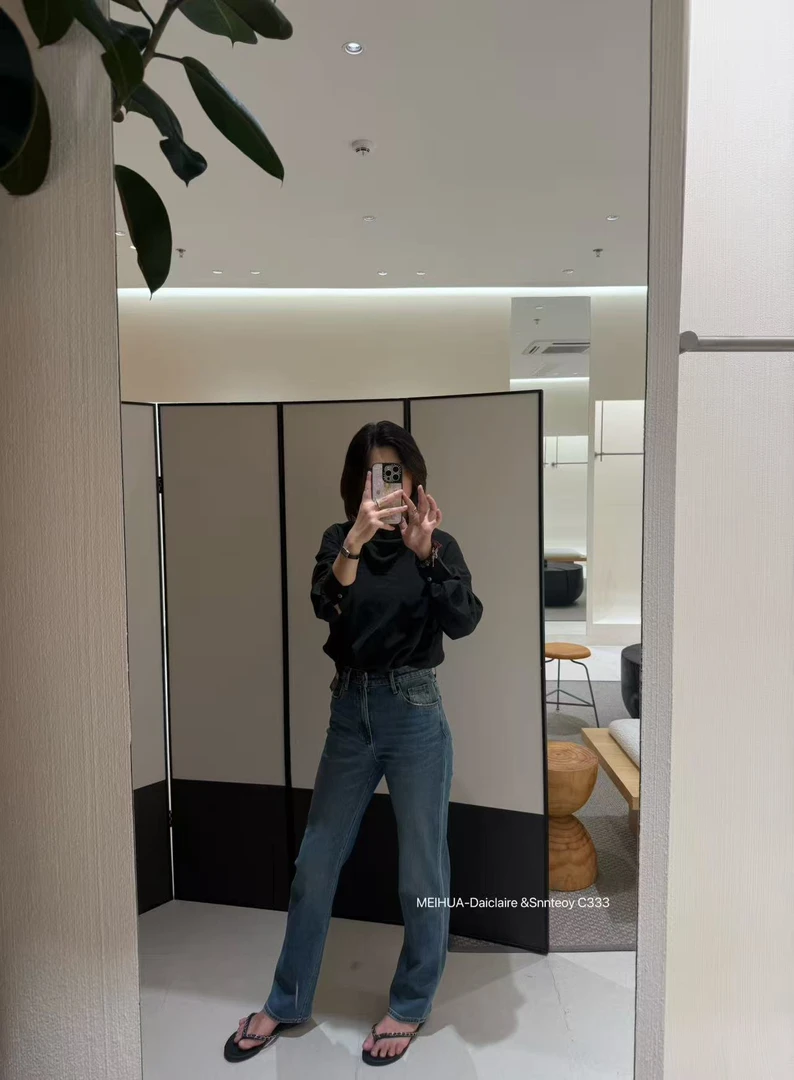 【代嘉儿】daiclaire 四面弹301系列口袋刺绣腿精裤C333