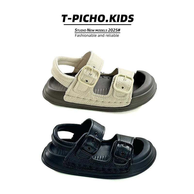 【儿童包头凉鞋】（牛皮）2025年夏季新款男童沙滩鞋女童凉鞋-2661