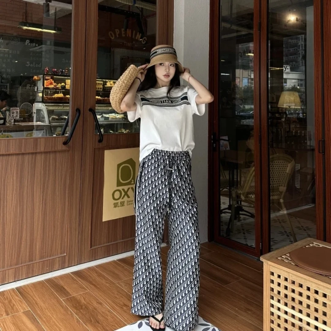 未使用 DIOR/迪奥 A100888/老花满印长裤/32码